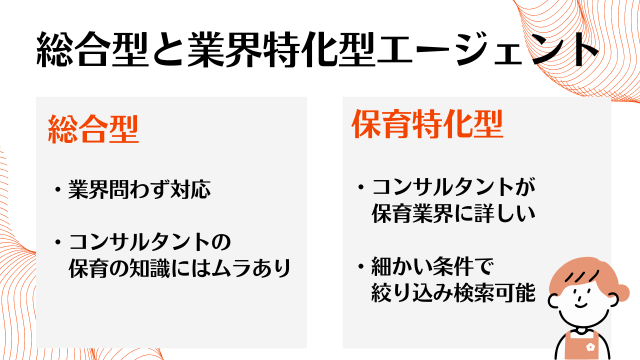 総合型エージェントと保育士特化エージェントの違い